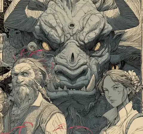 暗色房间里摊开的档案与台灯画面
